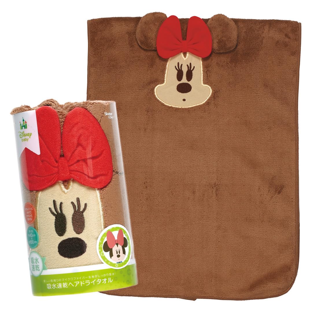 Skater Absorbent Quick-Dry Hair Drying Towel Disney Minnie Mouse 40×100cm TOH1-A