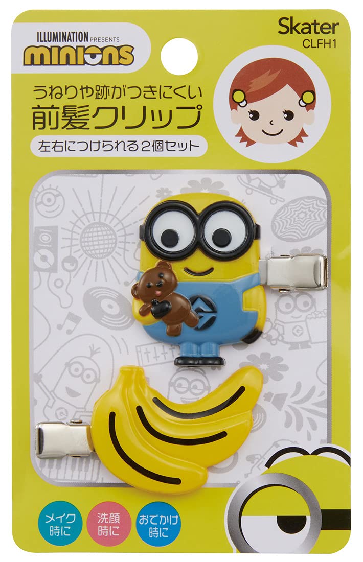 Skater Bang Clips Hair Clips Hair Accessories 2-Piece Set Minions CLFH1-A