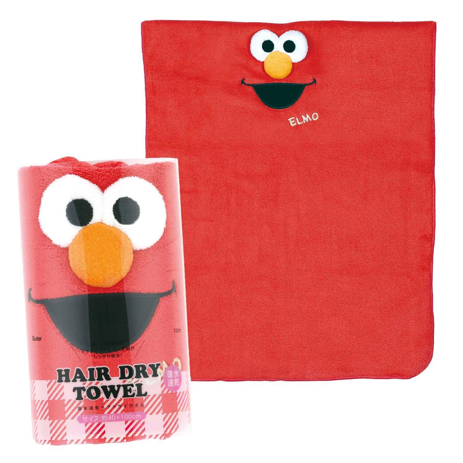 Skater Quick-Dry Hair Dry Towel Elmo 40x100cm