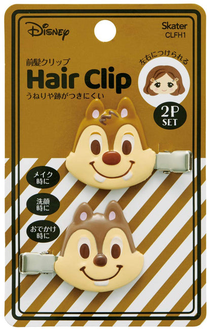 Skater Front Hair Clips Hair Accessories 2-Piece Set Chip &amp; Dale Disney CLFH1