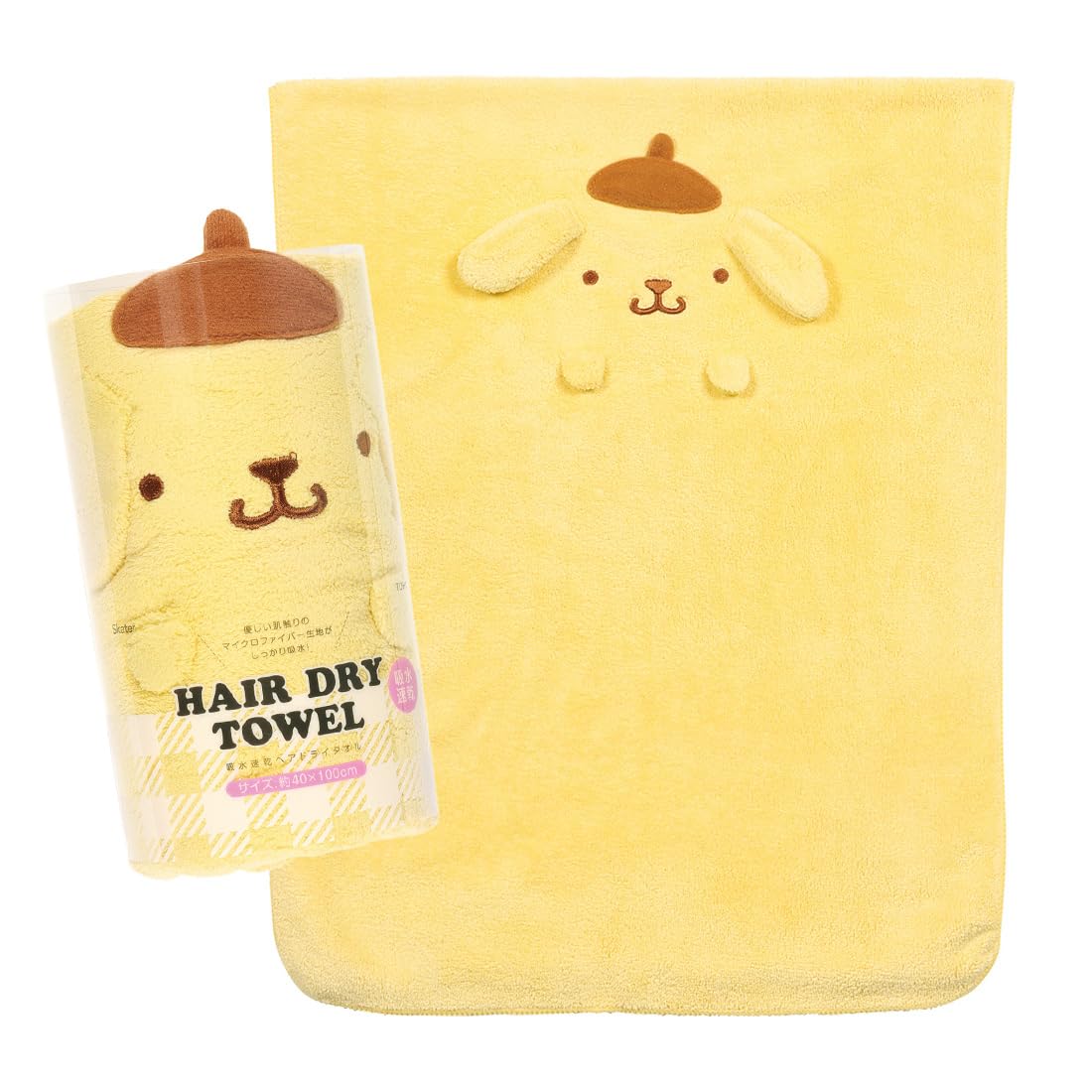 Skater Quick-Drying Hair Drying Towel Pompompurin 40x100cm