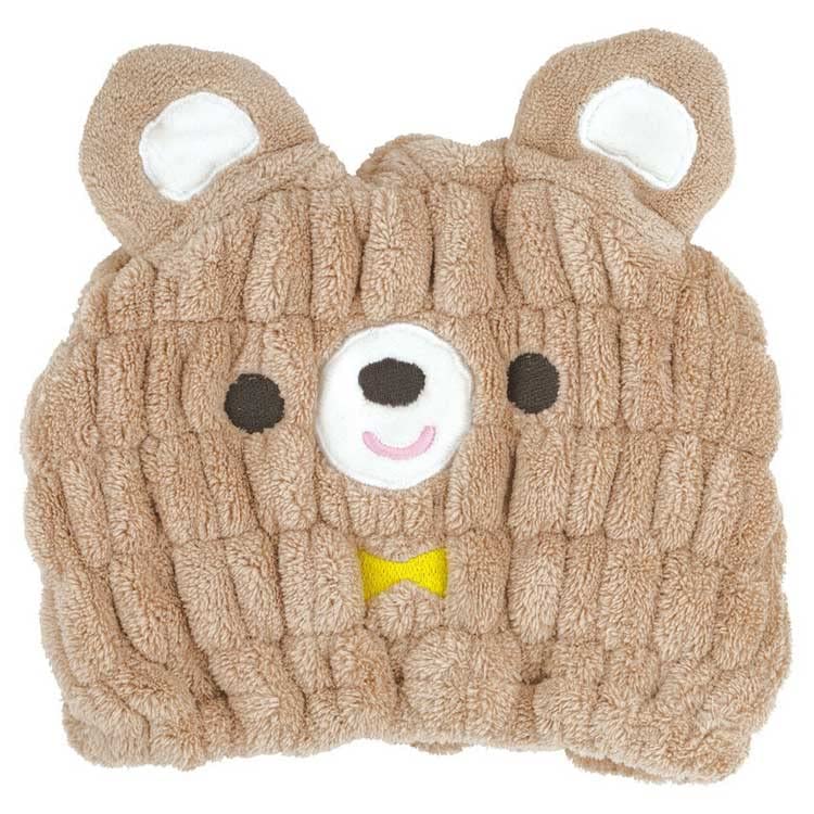 Skater Quick-Dry Animal Towel Cap for Kids 23cm x 17cm
