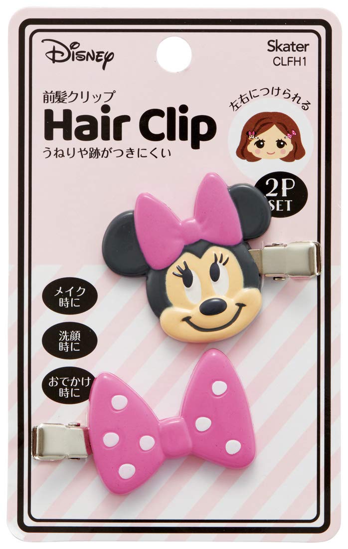 Skater Front Hair Clip Hair Clip Hair Accessory 2-Piece Set Minnie Mouse Disney CLFH1