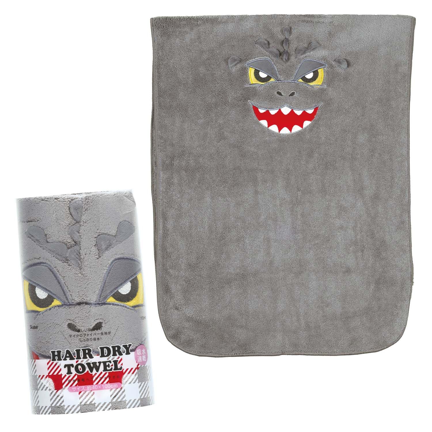 Skater Absorbent Quick-Dry Hair Drying Towel 40×100cm Godzilla TOH1