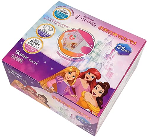 Skater Three-Layer Non-Woven 3D Mask M for Children 25 Pieces Disney Princess MSKS25-A