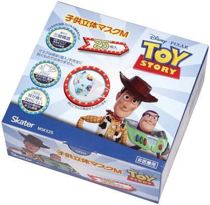 Skater Three-Layer Non-Woven 3D Mask M for Kids 25 Pieces Disney Toy Story MSKS25-A