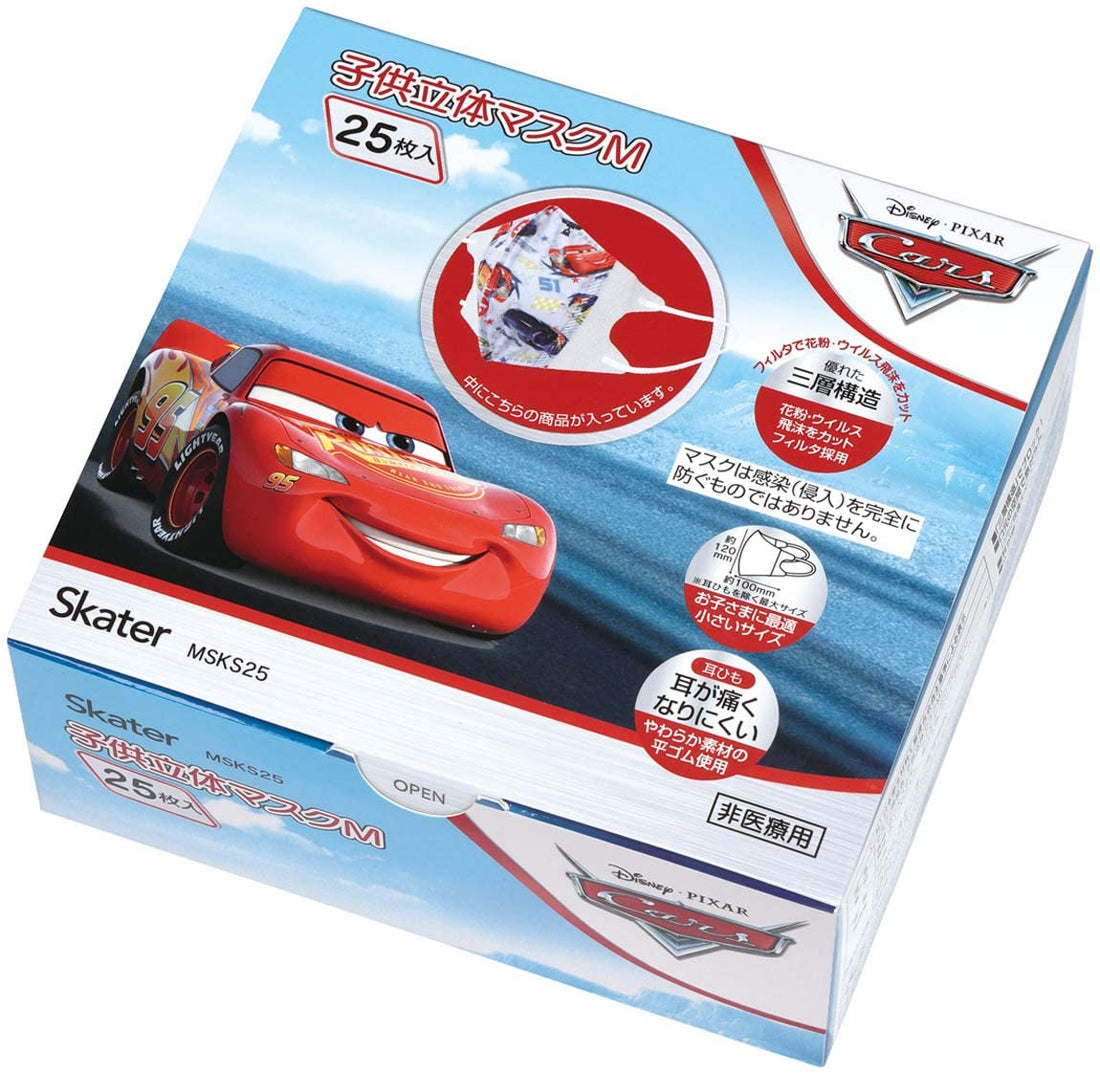 Skater Kids 3D Mask Cars M Size 120x100mm Disney Non-woven Fabric