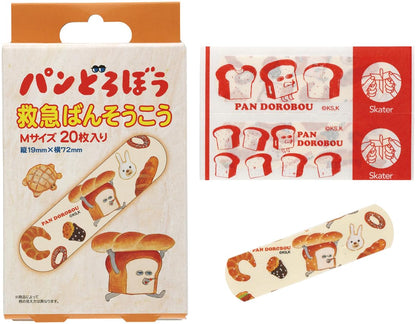 Skater Adhesive Bandage Bread Thief M Size 20 Pieces Made in Japan