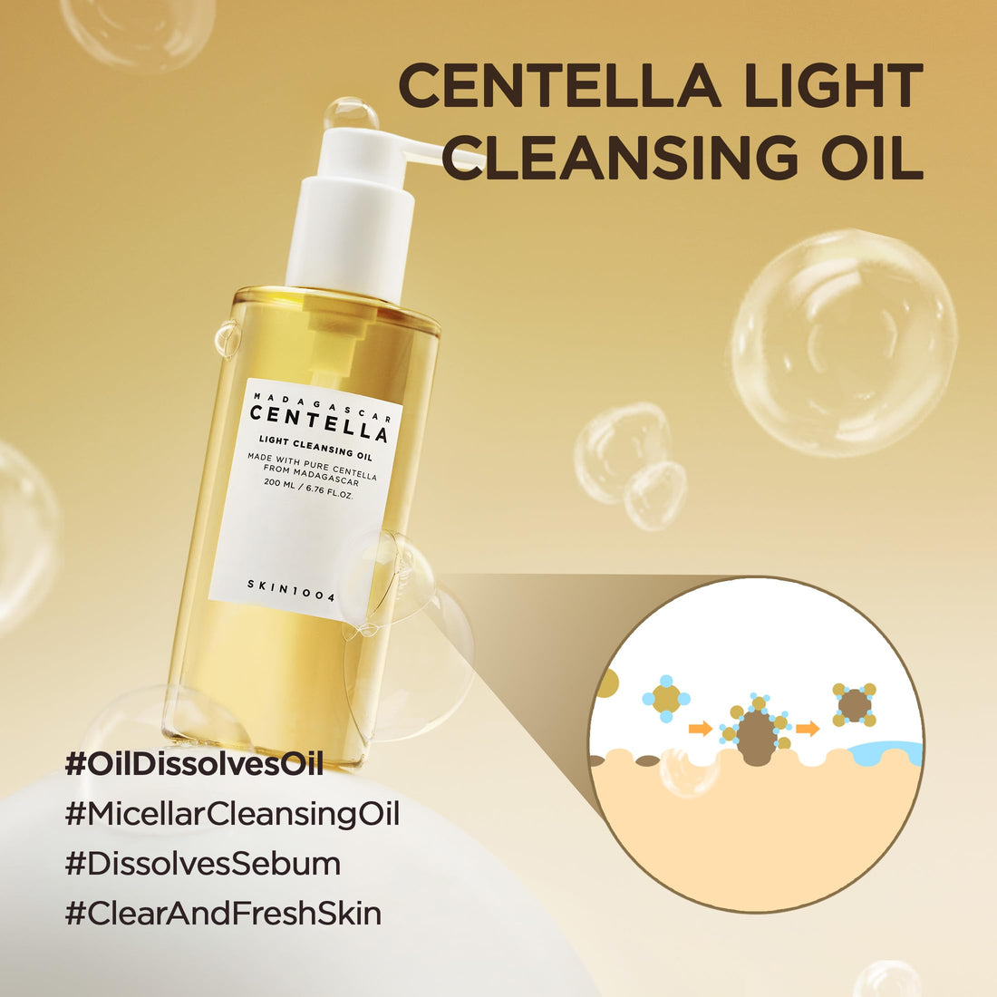 SKIN1004 Cleansing Oil 200ml Makeup Remover for Japanese Skincare