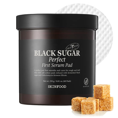 SKINFOOD Black Sugar Perfect First Serum Pad 60 Sheets Korean Skincare