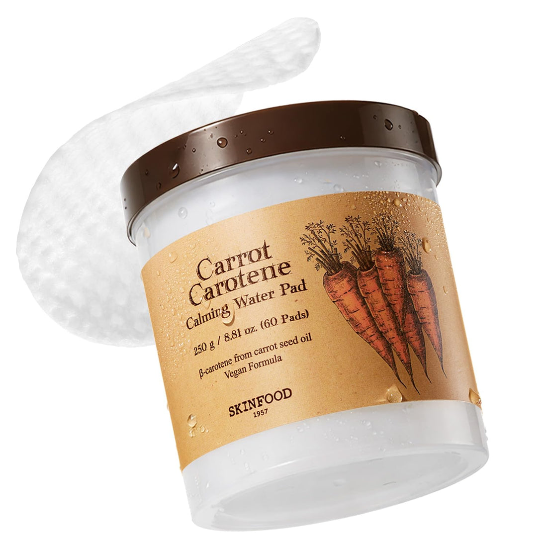 SKINFOOD Carrot Toner Pads 250g for Japanese Skincare