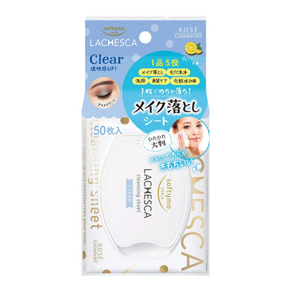 Softymo Lacheska Water Cleansing Sheet 50 Sheets for Effortless Makeup Removal