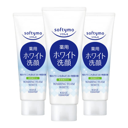 softymo White Facial Cleansing Foam 150g for Gentle Exfoliation