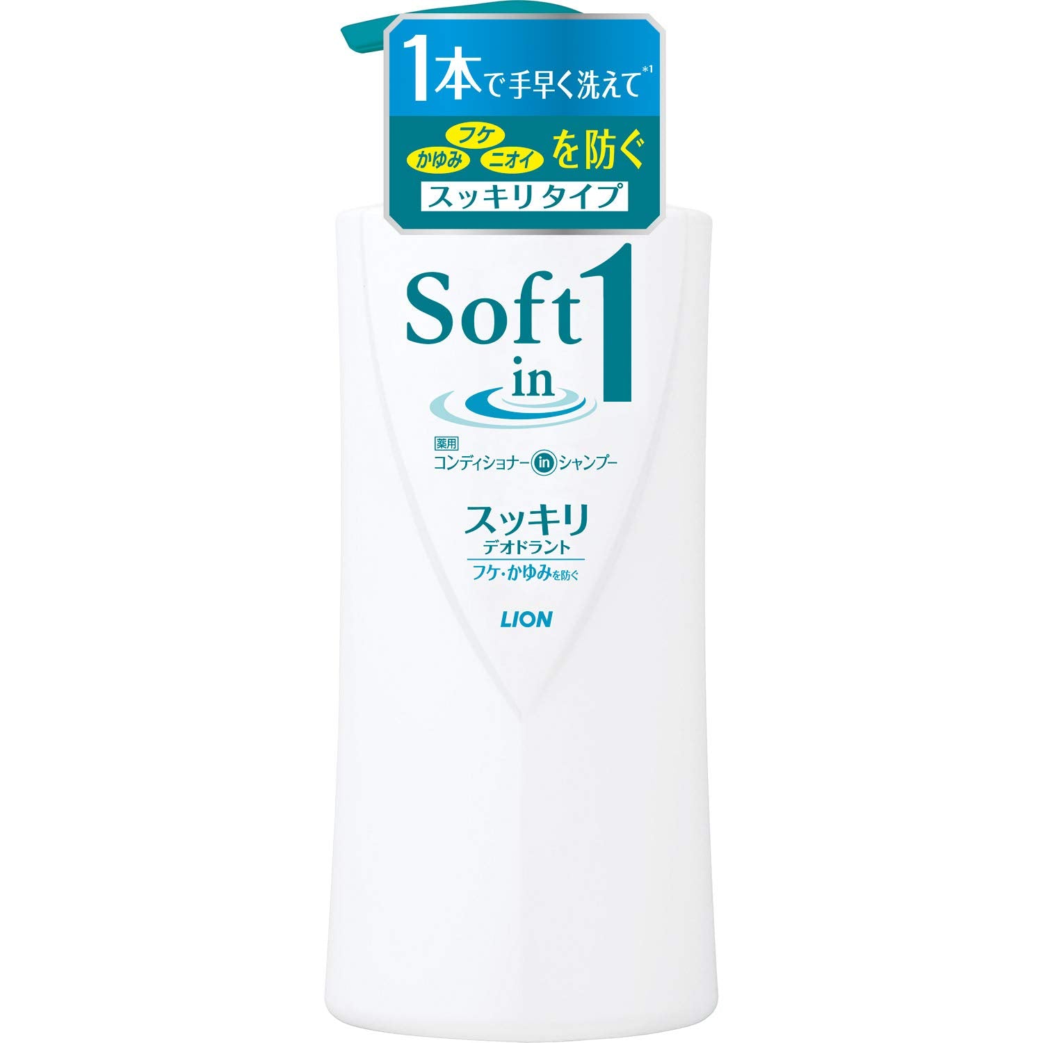 Soft In One Shampoo Refreshing Deodorant Main Pump 520ml (Quasi-Drug)