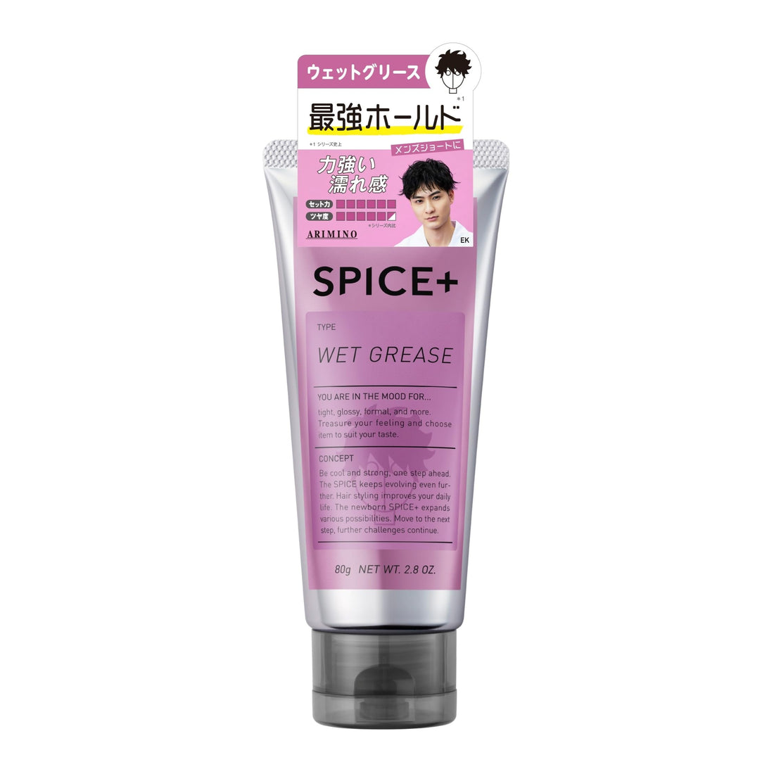 SPICE+ Wet Grease Hair Wax 80g with Green Apple Fragrance