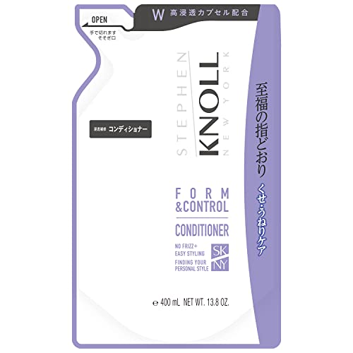 STEPHEN KNOLL Form Control Conditioner Refill 400ml for Frizz, Waves, Coarseness, Amino Acids, Silicone-Free