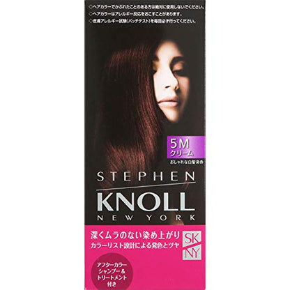 STEPHEN KNOLL Color Couture Cream Hair Color for Gray Hair, 5M Deep Marron Brown, 1 piece (x 1)