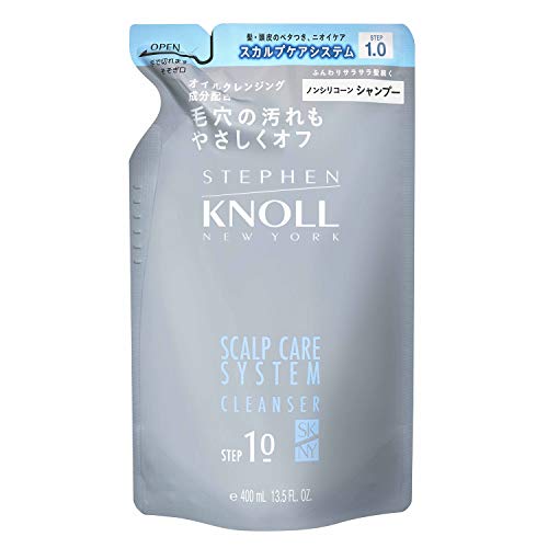 STEPHEN KNOLL Scalp Care System Cleanser Shampoo Colorless Refill 400 Milliliters (x 1)