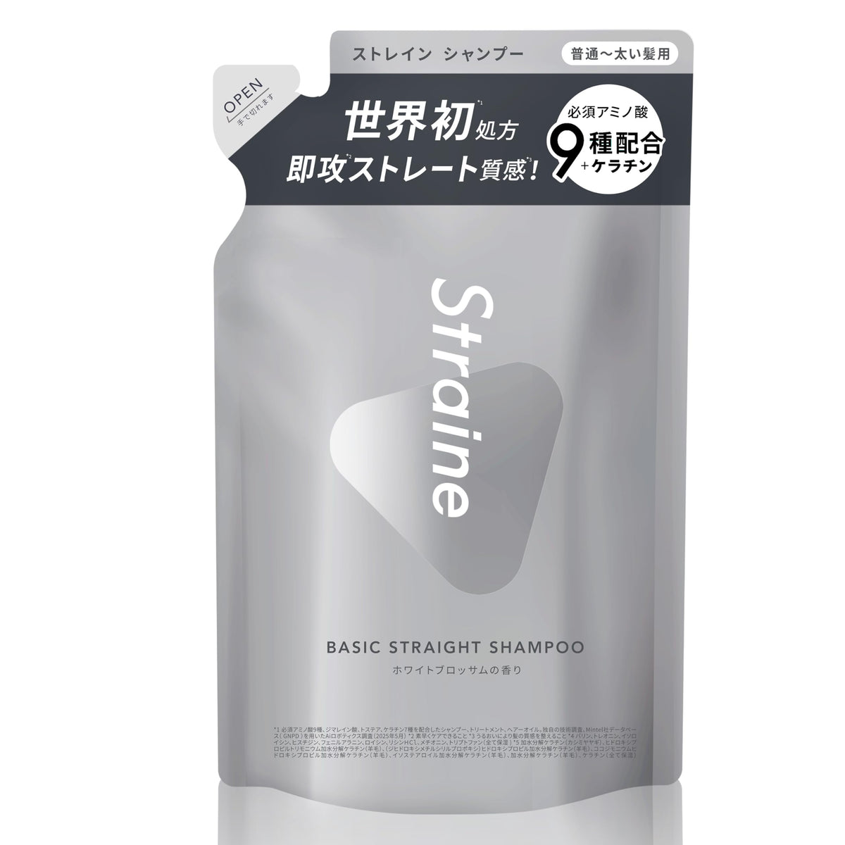 Straine Basic Straight Shampoo White Blossom Scent Refill 400ml