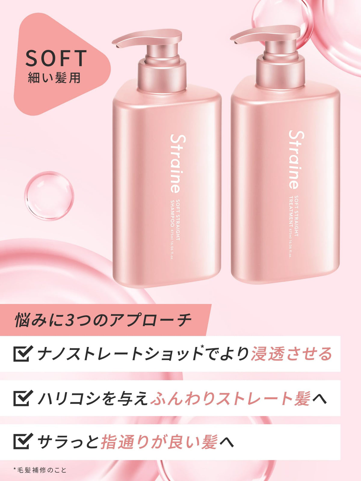 Straine Soft Straight Treatment Refill 300ml with Berry Blossom Scent