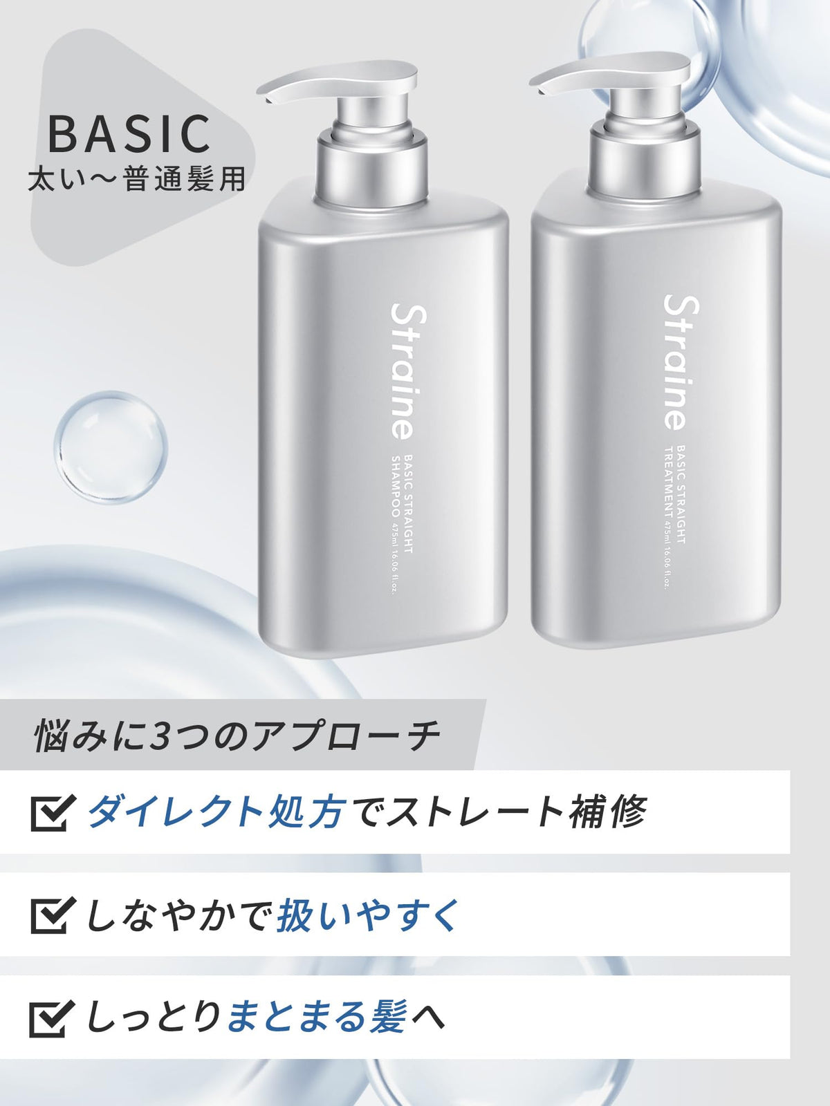 Straine Basic Straight Treatment Refill White Blossom Scent 400ml