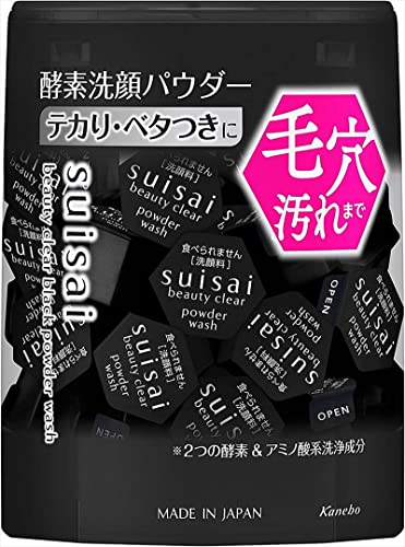 suisai Beauty Clear Black Powder Wash 32 Capsules for Japanese Skincare