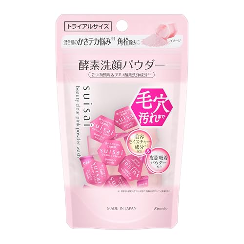 suisai Beauty Clear Pink Powder Wash Trial Size for Combination Skin