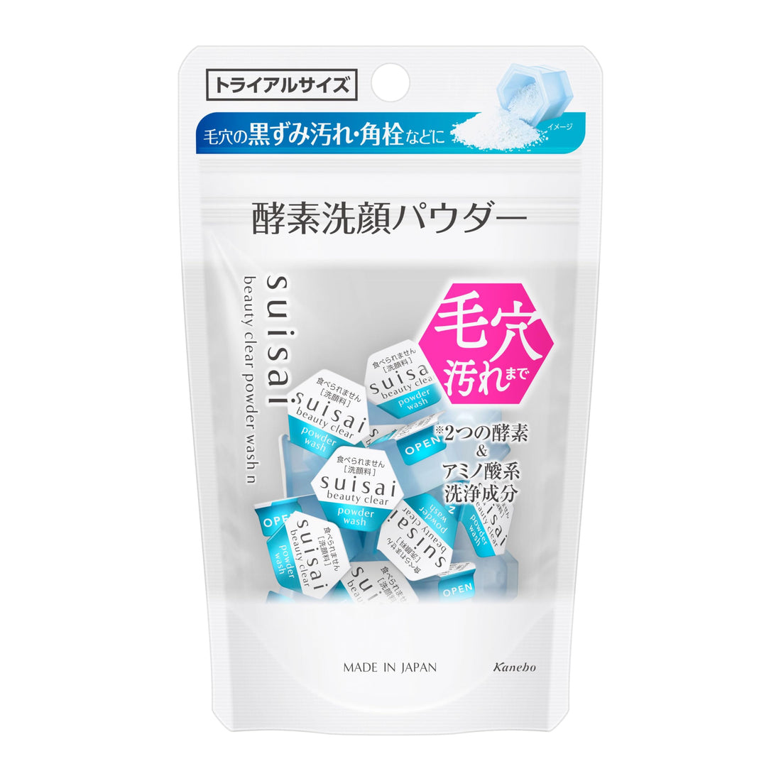 suisai Beauty Clear Powder Wash N Trial Pack 0.4g x 15