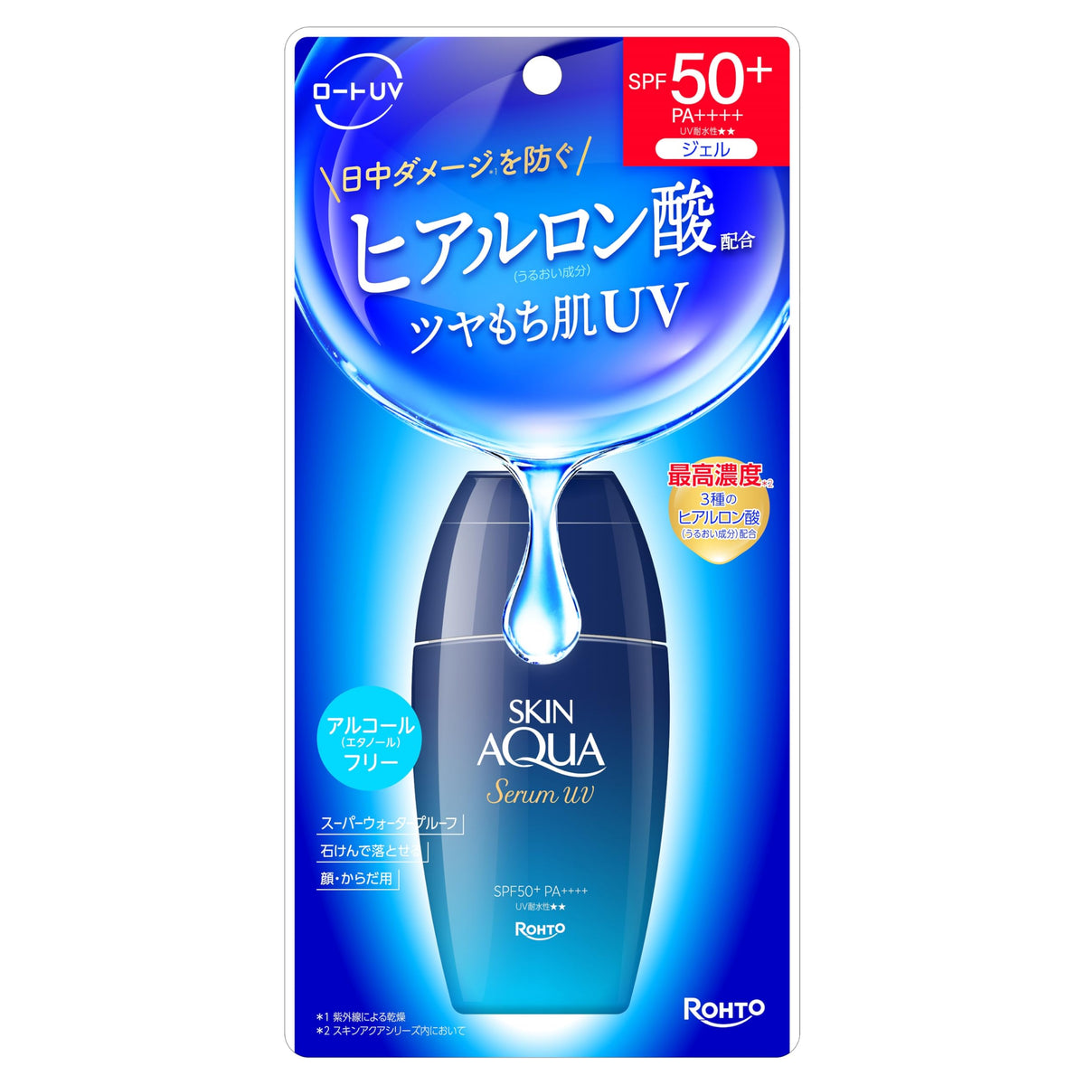 SKIN AQUA Hyaluronic Serum UV SPF50+ Fragrance-Free Gel 80g