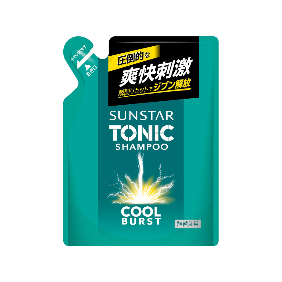 SUNSTAR TONIC Shampooing tonique COOLBURST, recharge, parfum agrumes et herbes 340mL