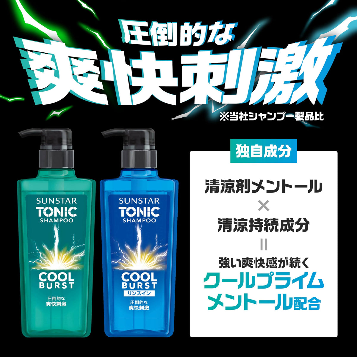 SUNSTAR TONIC Shampoo Cool Burst 1200mL Citrus Herb Refills