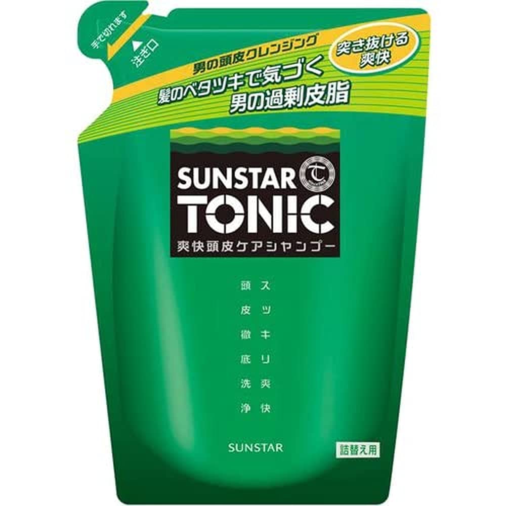 SUNSTAR TO NIC Shampoo Tonique Recharge 360mL pour un Soin Cuir Chevelu Énergisant
