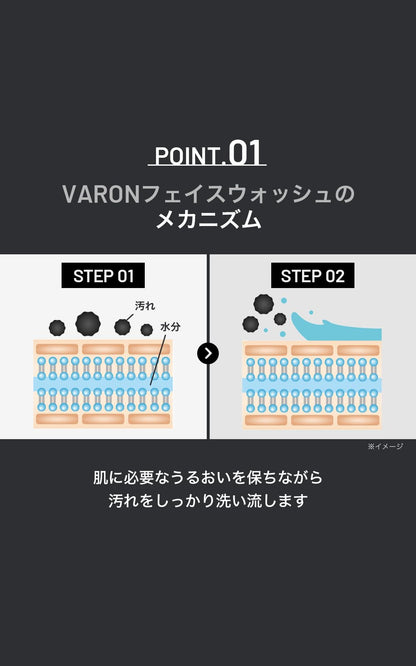 Suntory VARON Face Wash for Men 120g Gentle Cleansing