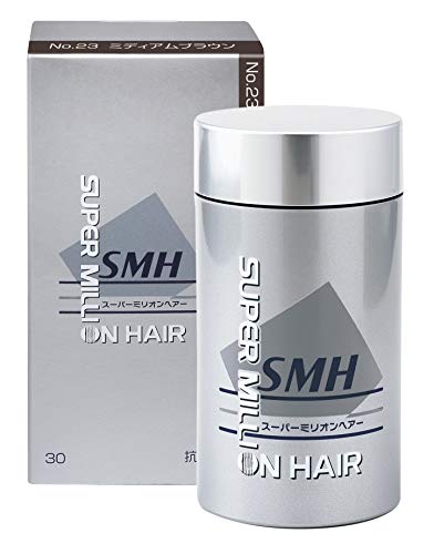 Super Million Hair スーパーミリオンヘアー30g (No.23 ミディアムブラウン) 薄毛 抜け毛 円形脱毛症 白髪 対策 増毛パウダー 髪 頭皮 分け目 生え際用 薄毛隠し 白髪隠し