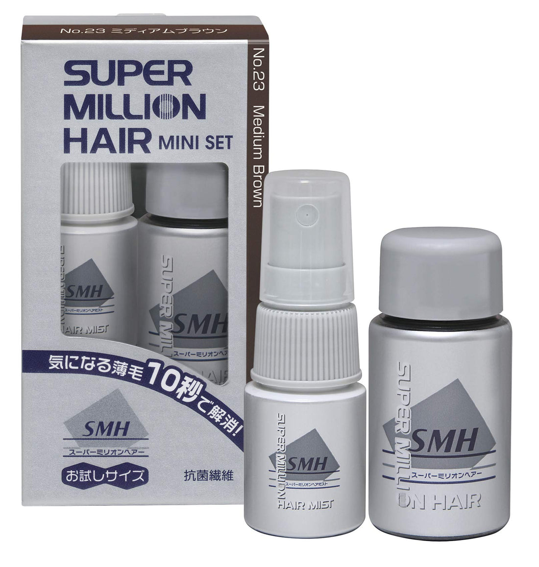 Super Million Hair Mini Set Medium Brown Includes Mist and Fiber