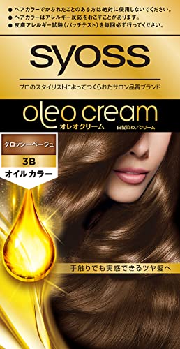 syoss Oleo Cream Hair Color 3B Glossy Beige with Bonus Item, 1 Item (x 1)