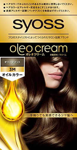 syoss Oleo Cream Hair Color 3M Olive Matte with Bonus Item, 1 Count