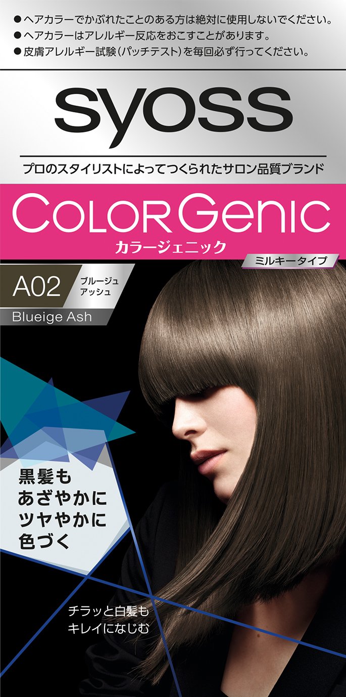 syoss Color Genic Milky Hair Color A02 Blue Beige Ash 50g+100mL 1 Count (x 1)