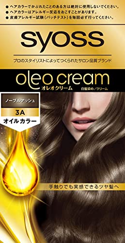 syoss Oleo Cream Hair Color 3A Noble Ash with Bonus Item, 1 Count