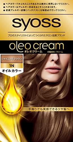 syoss Oleo Cream Hair Color 1N Shining Brown with Bonus Item, 1 Count (x 1)