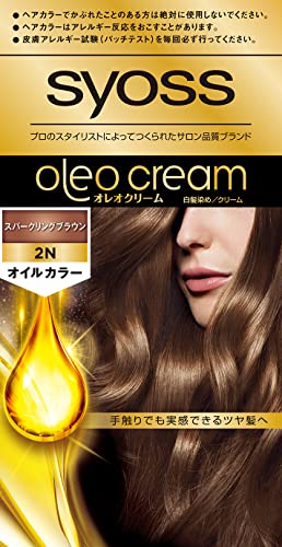 syoss Oleo Cream Hair Color 2N Sparkling Brown with Bonus Item, 1 Count