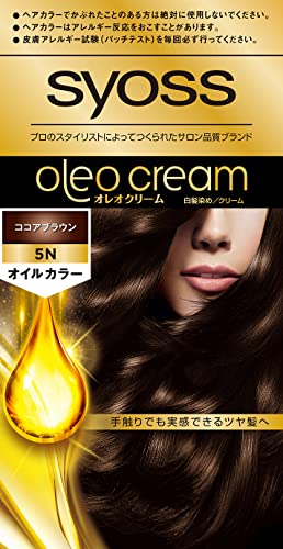 syoss Oleo Cream Hair Color 5N Cocoa Brown with Bonus Item, 1 Count