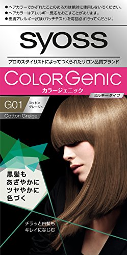 syoss Color Genic Milky Hair Color G01 Cotton Greige 50g+100mL, 1 Unit (x 1)