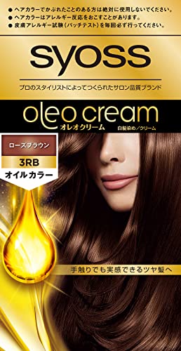 syoss Oleo Cream Hair Color 3RB Rose Brown with Bonus Item, 1 Count