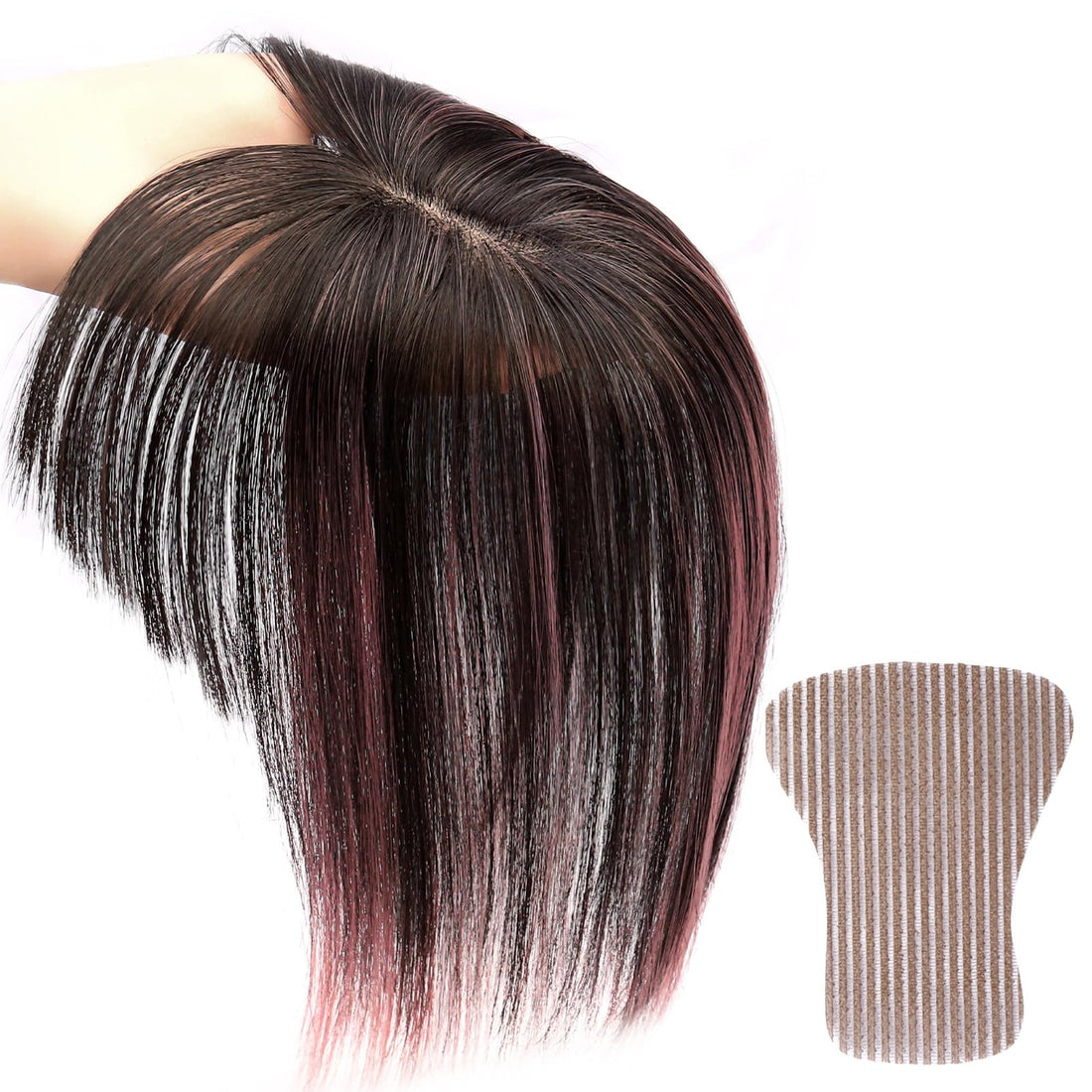 TefuRe Perruque de Couverture des Cheveux Blancs avec Racine Artificielle