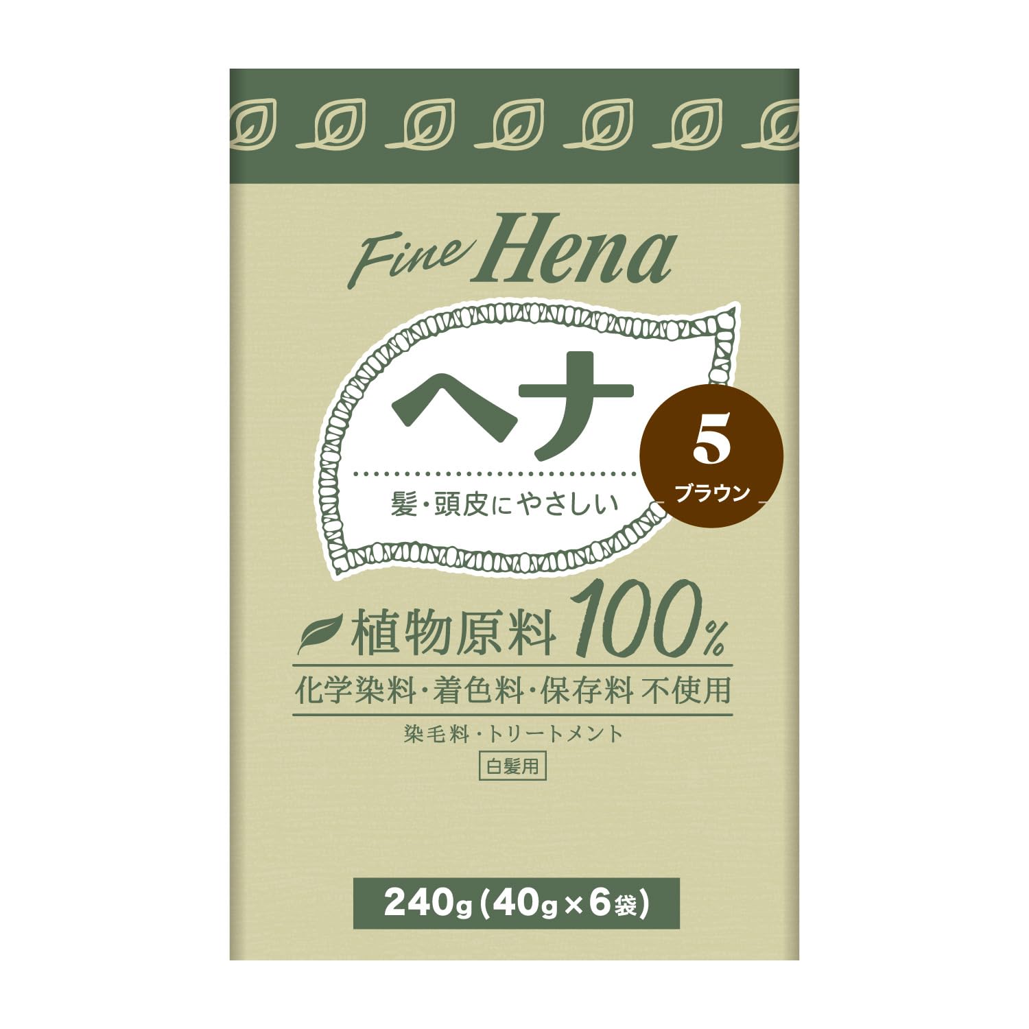 Ten Star Henna Fine Henna BR 40g×6 pieces