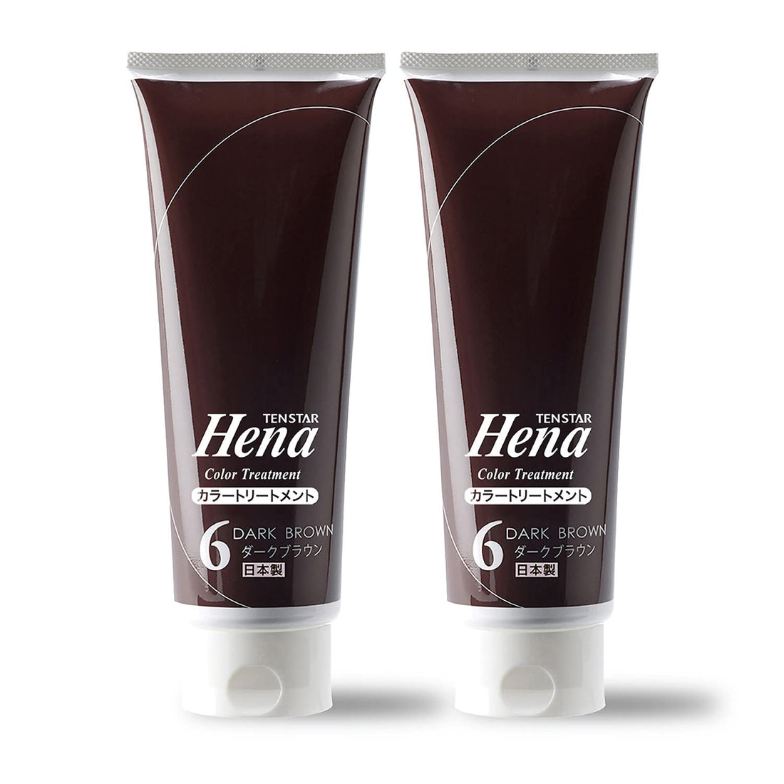 TENSTAR Henna Color Treatment Dark Brown 250g Set of 2 with Brush