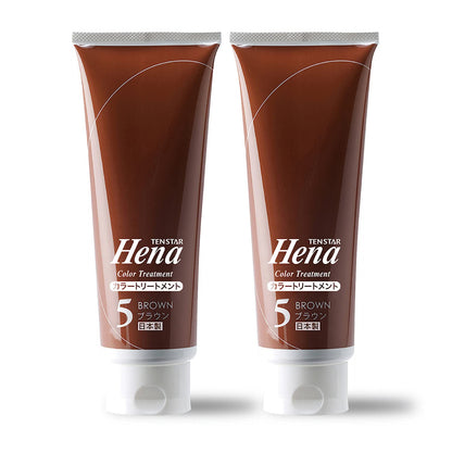 TENSTAR Henna Color Treatment Brown 250g Set with Color Cap and Brush
