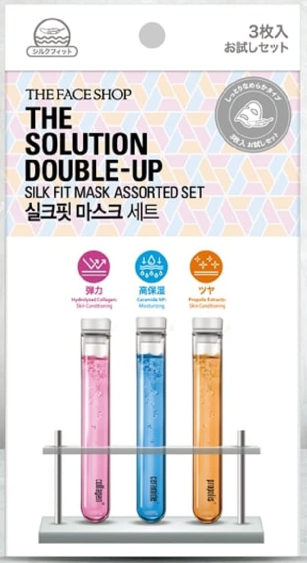 THE FACE SHOP Masque en Tissu W Care Silk Fit Ensemble Assortiment