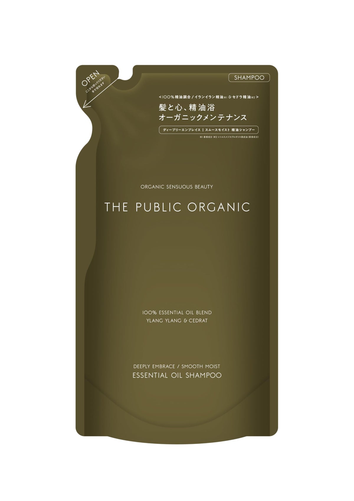 THE PUBLIC ORGANIC Deeply Embrace Smooth Moist Shampoo Refill 340ml